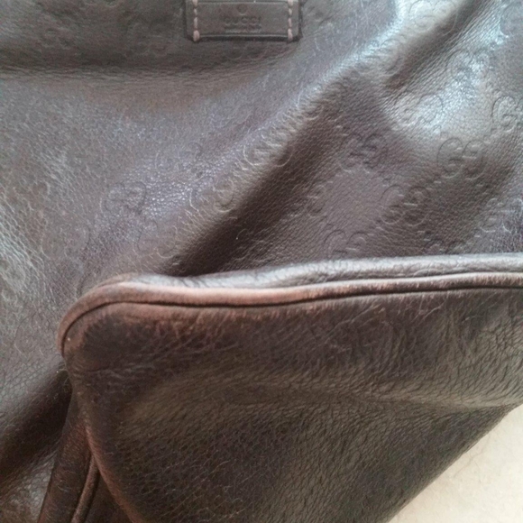 AUTHENTIC VINTAGE GUCCI GUCCISSIMA LEATHER MESSENGER CROSSBODY BAG BROWN - Picture 7 of 10